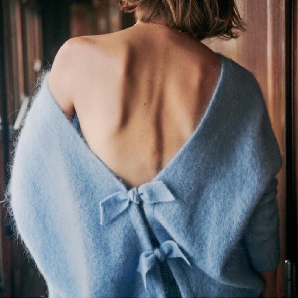Sezane Blue Sweater - Picture 2 of 10